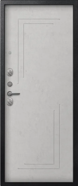 Товар Дверь A-06 черный сатин - бетон светлый DIS007337